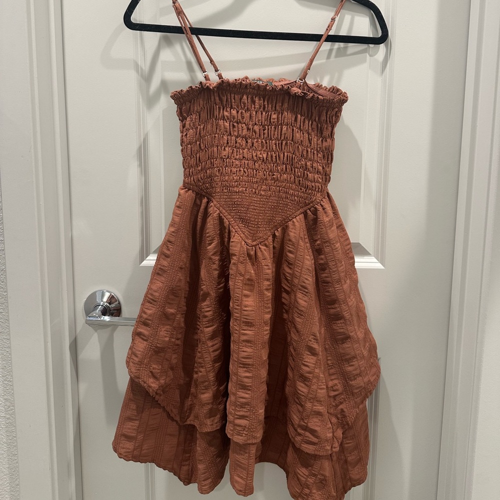Wild Fable Dress in Warm Rust